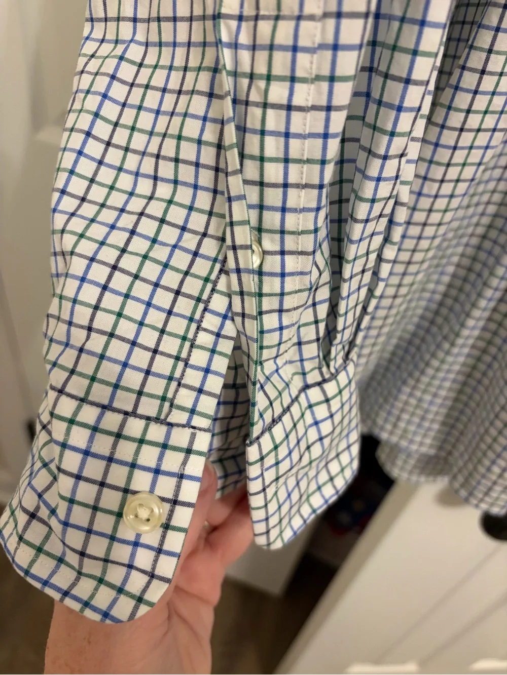 Polo by Ralph Lauren Blue & White Check Button-Down Dress Shirt